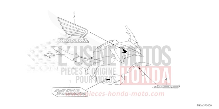 MARKE von NC750X "Meca" PEARL DEEP MUD GRAY (NHC47) von 2023